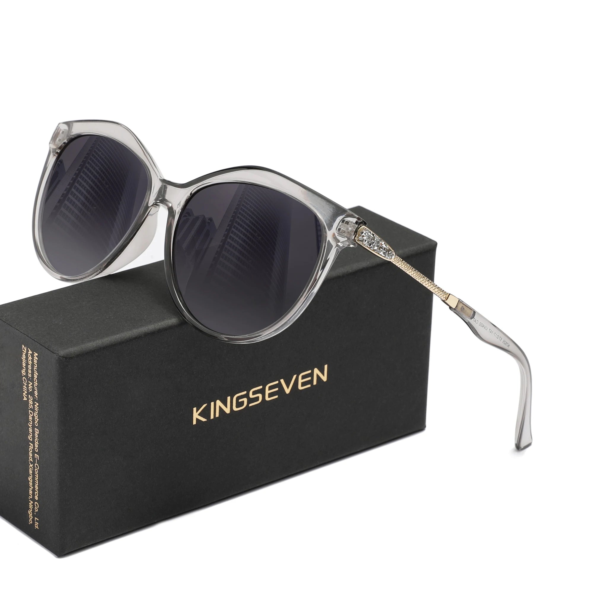 KINGSEVEN Lunettes de Soleil Oeil de Chat Femme Polarisées UV400 Grand Cadre | MDN Store 25