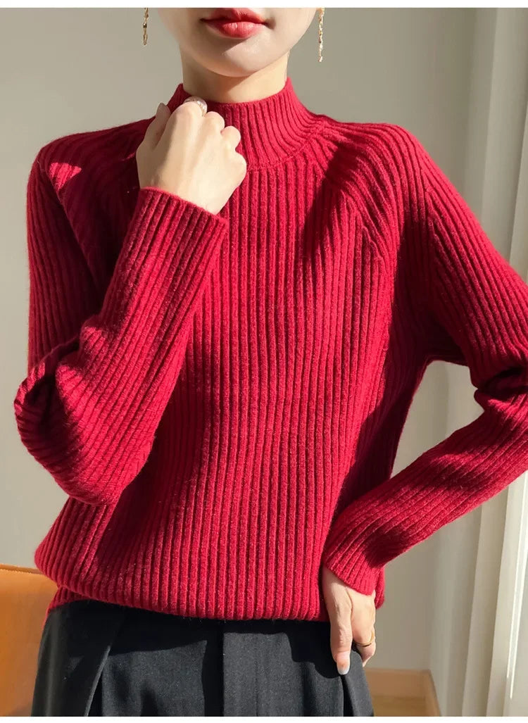Pull Sans Manches Femme Col Montant Tricot Epais Layering 6 Coloris | MDN Store