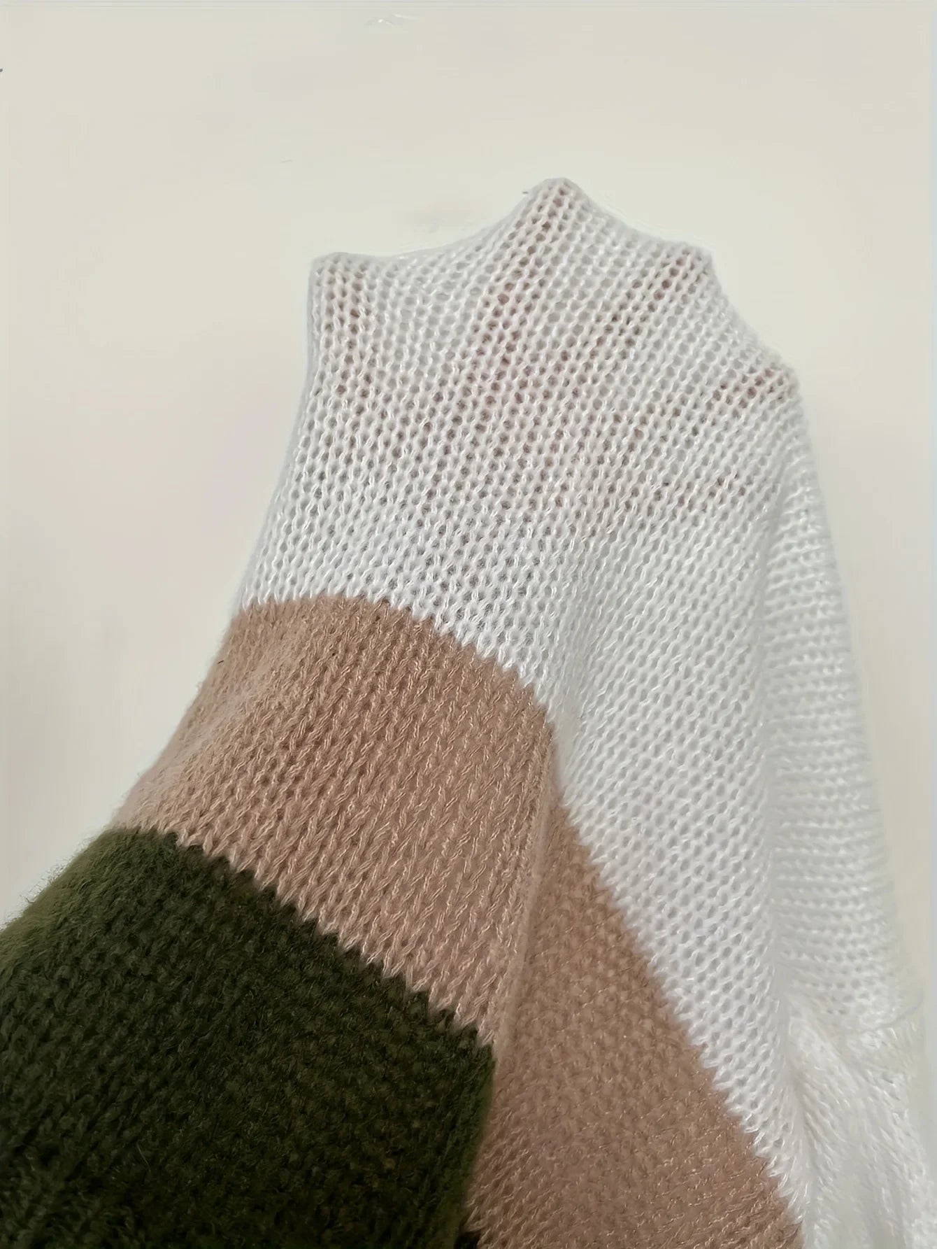 Pull Femme Col Rond Bicolore Ample Color Block Tricot Doux S-XL | MDN Store