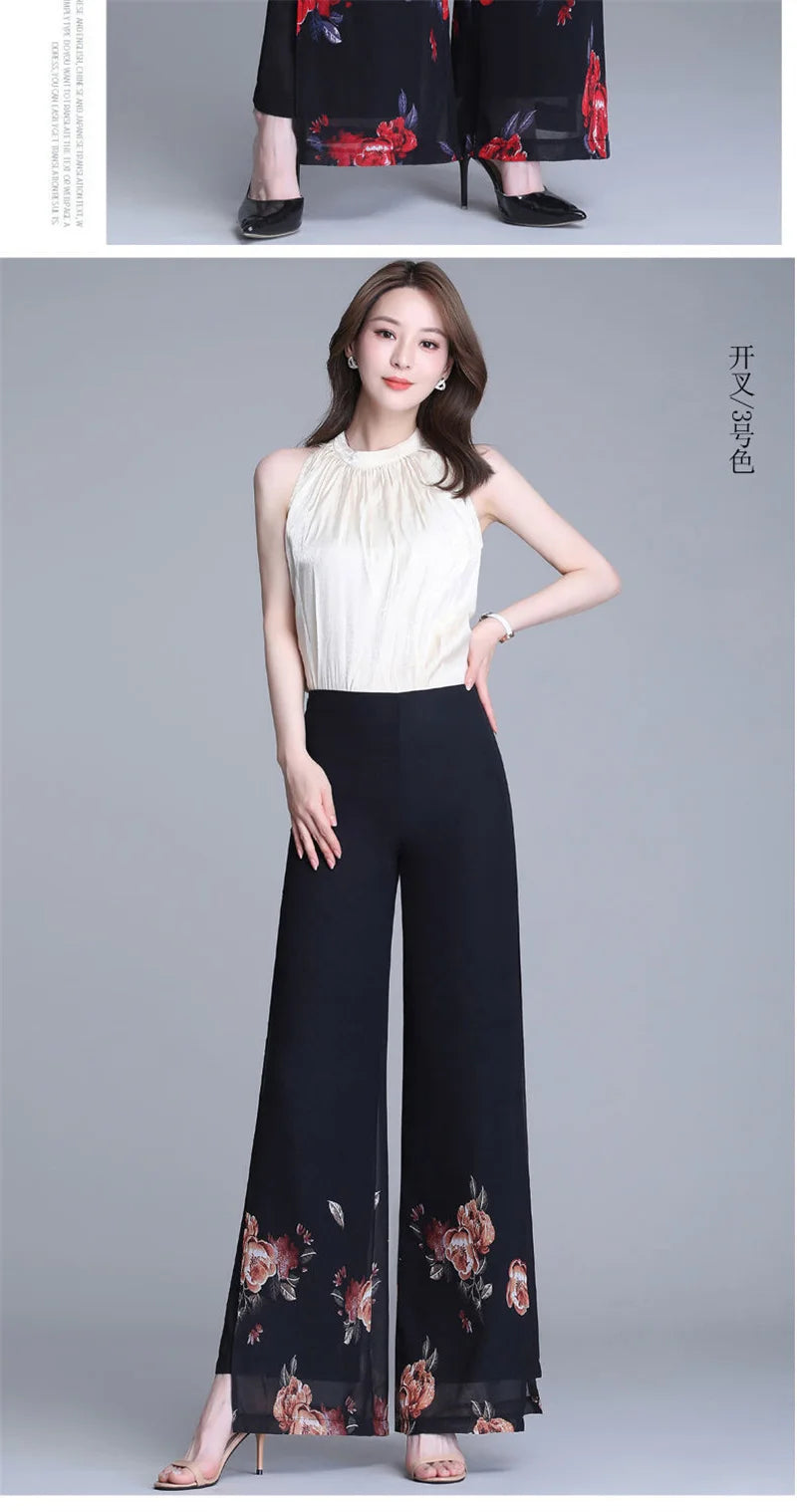 Pantalon Grande Femme Mousseline Imprimé | MDN Store