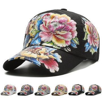 Casquette Baseball Florale Tie-Dye Hip Hop Femme Coton Reglable | MDN Store 25