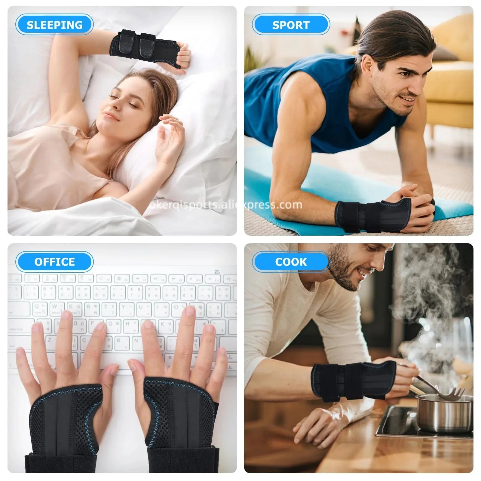 Bracelet Poignet Sport Réglable Musculation Haltérophilie Soutien | MDN Store