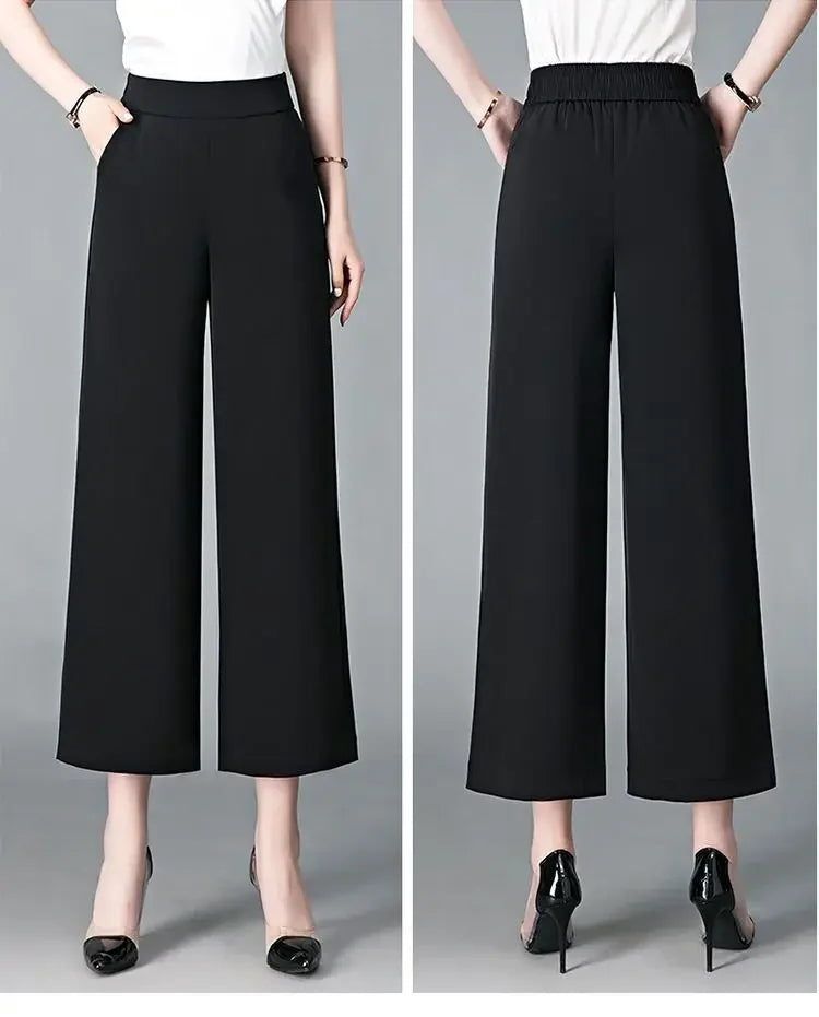 Pantalon Large Soie Glacée Blanc Femme | MDN Store