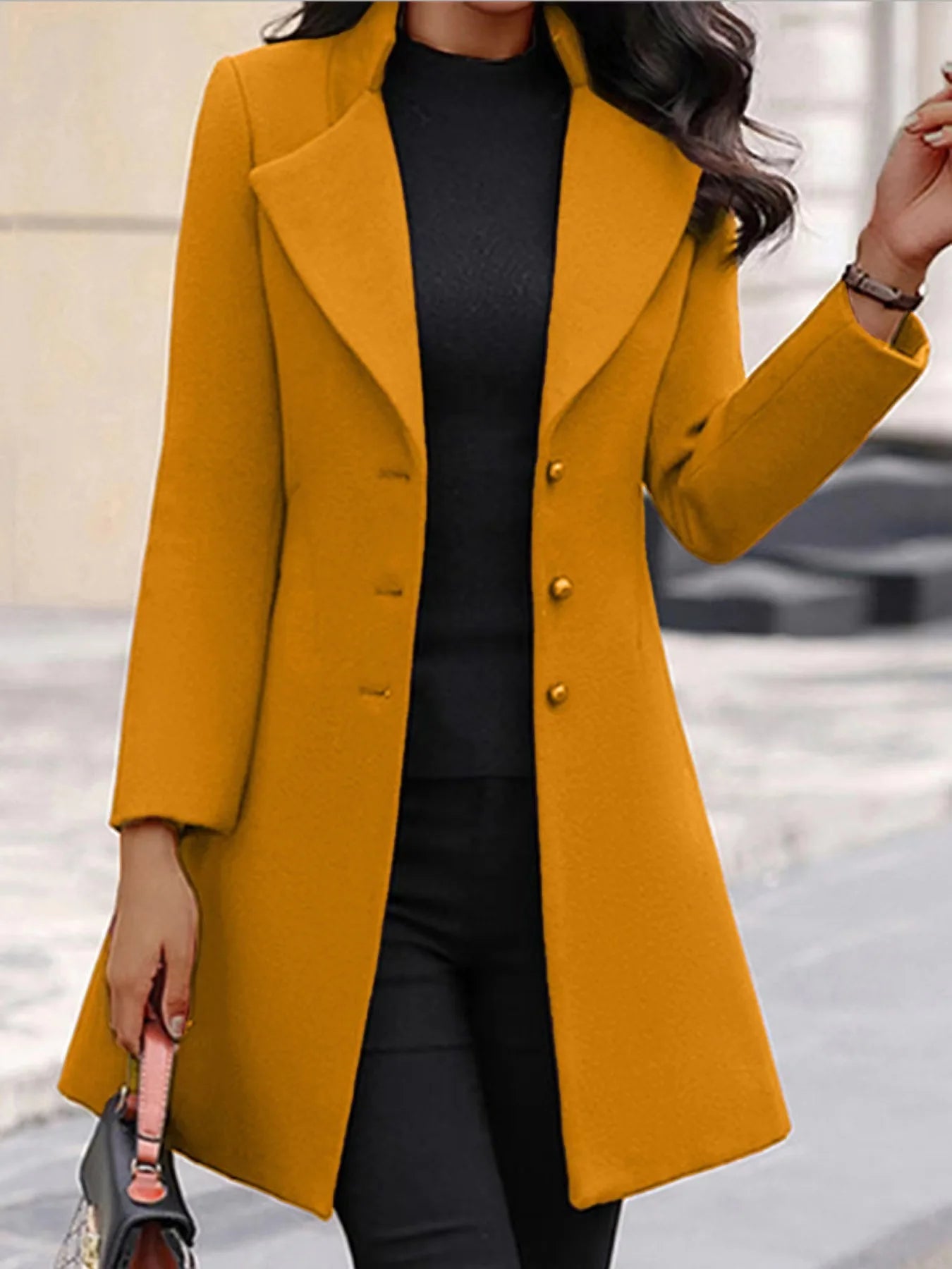 Manteau Femme Laine Mi-Long Coréen - Coupe Élégante Hiver Chaud Style Européen | MDN