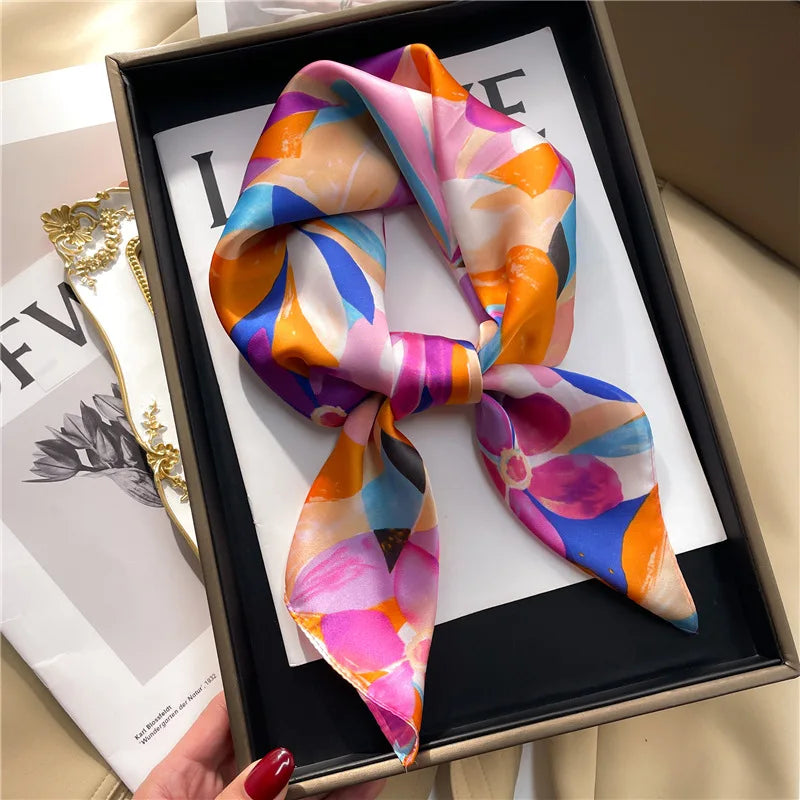 Foulard Soie Satin Femme Bandana Luxe | MDN Store