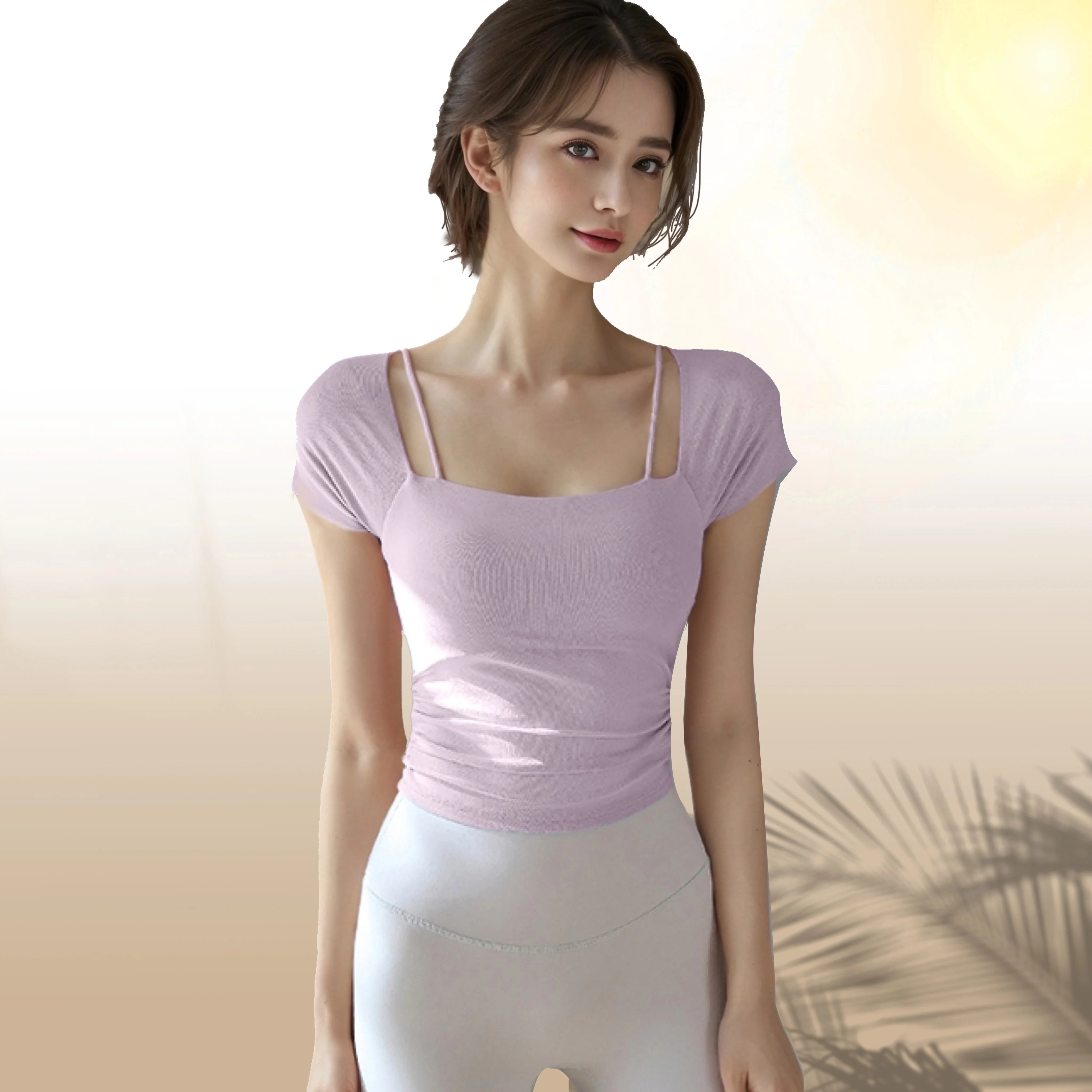 Top Yoga Femme Coussinets Mesh Pilates Fitness Gym | MDN Store