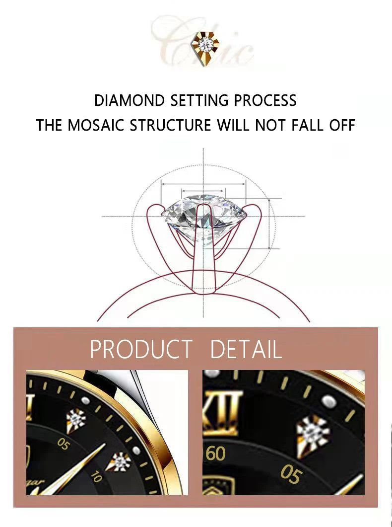 Montre Quartz Femme Acier Inoxydable Lumineuse Date Etanche Fashion | MDN Store 25