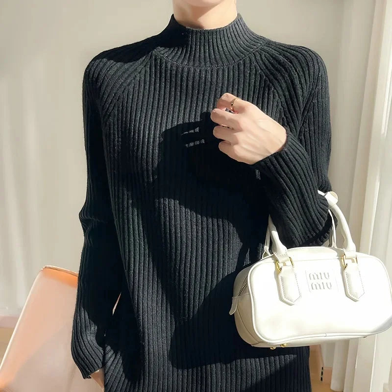 Pull Sans Manches Femme Col Montant Tricot Epais Layering 6 Coloris | MDN Store