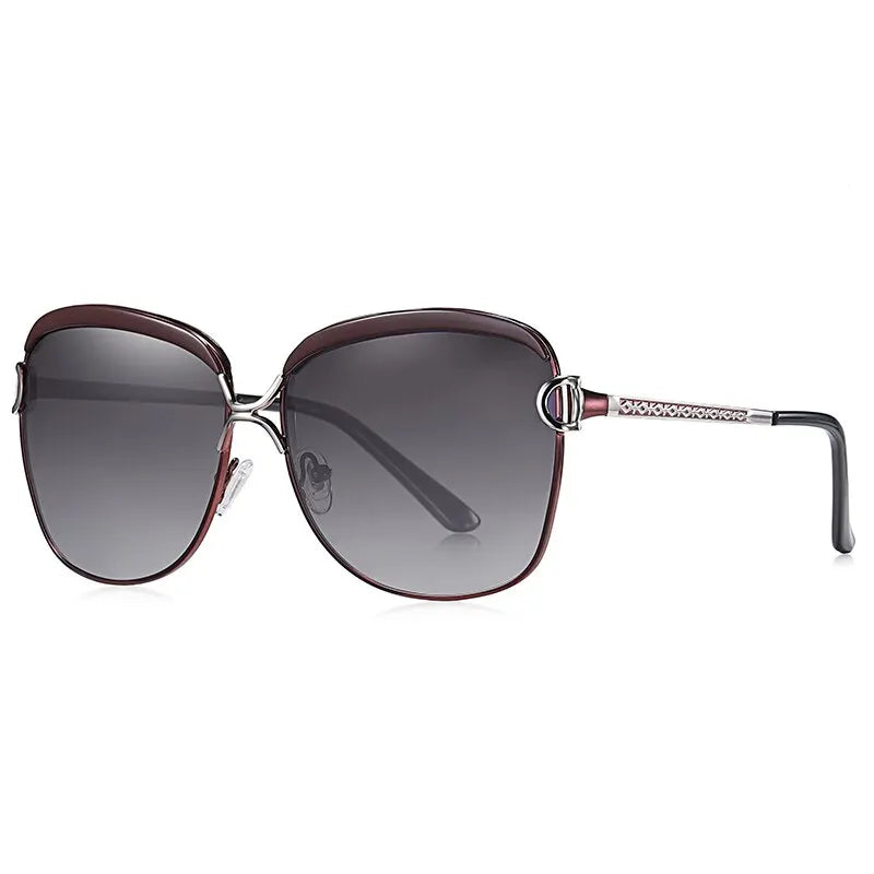 BARCUR Lunettes de Soleil Polarisées Femme Ovale Verres Dégradés UV400 Luxe | MDN Store 25
