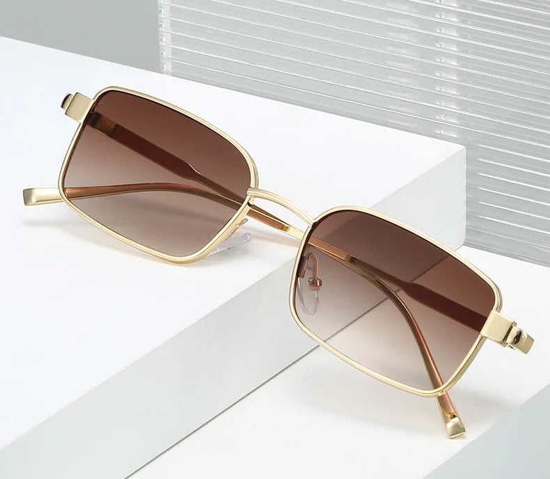 Lunettes Soleil Rectangle Y2K Alliage | MDN