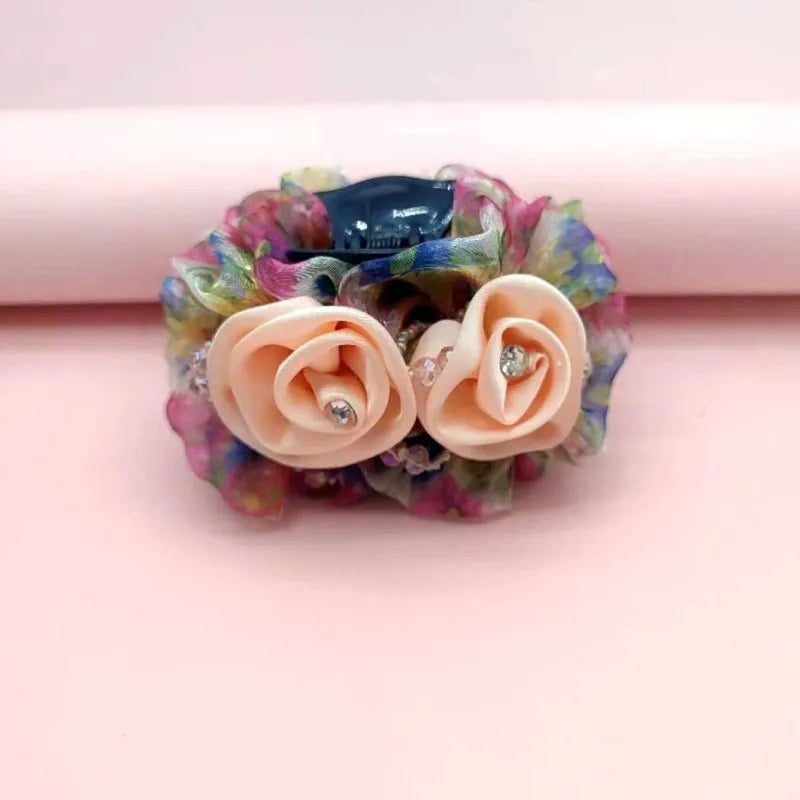 Pince à Cheveux Crabe Fleurie - Accessoire Cheveux Élégant et Pratique | MDN Store