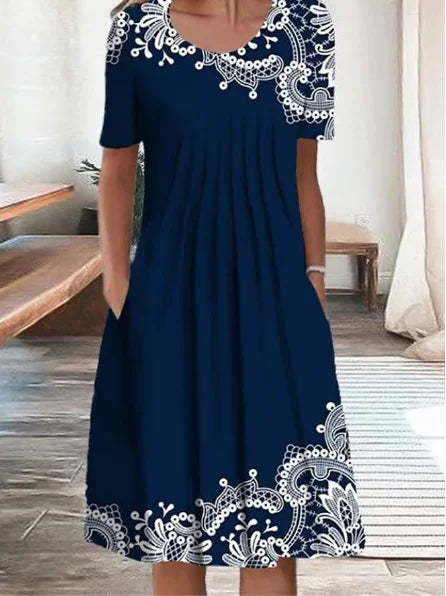 Robe Longue Femme Bohème Fleurie Volants Poches Été | MDN Store