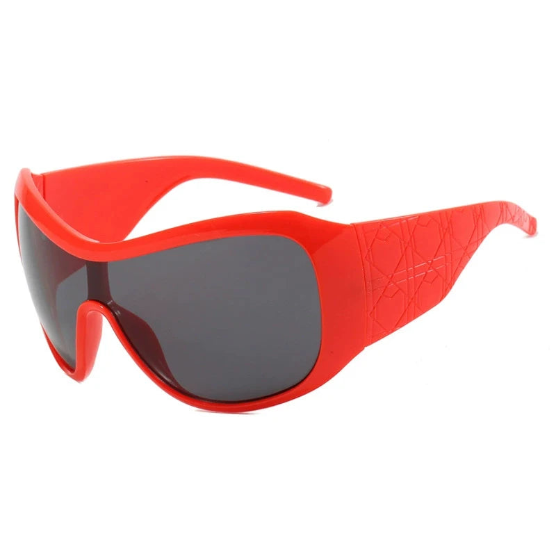 Lunettes de Soleil Y2K Oversize Monobloc UV400 - Femme | MDN