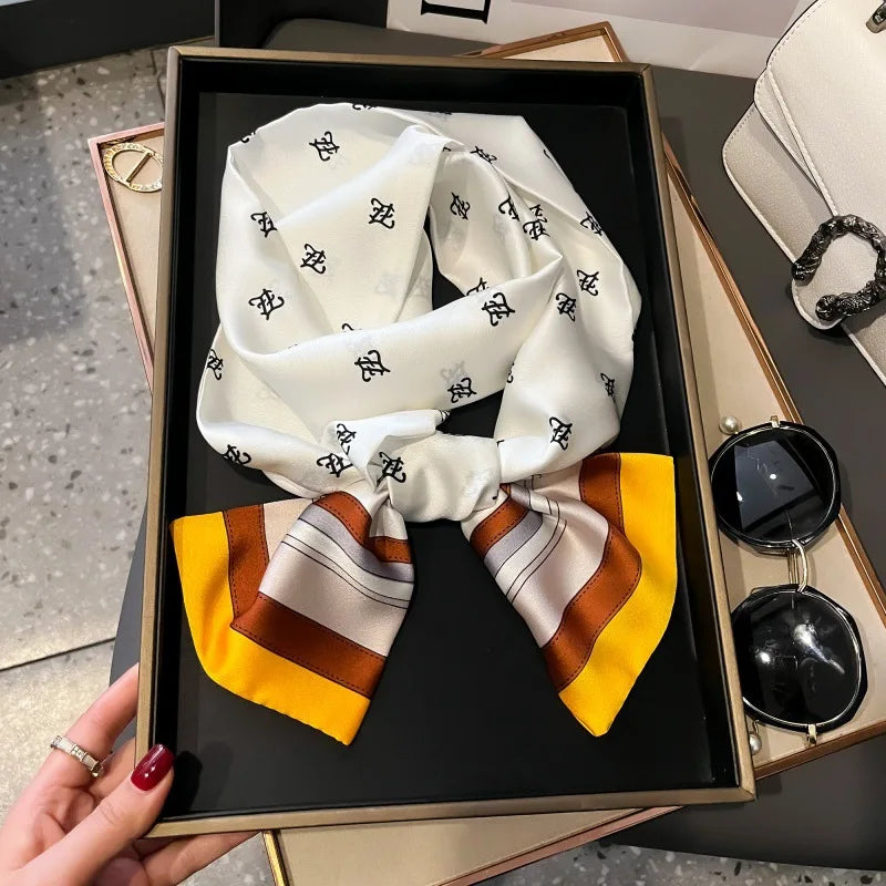 Foulard Soie Long Étroit Femme Cravate | MDN Store