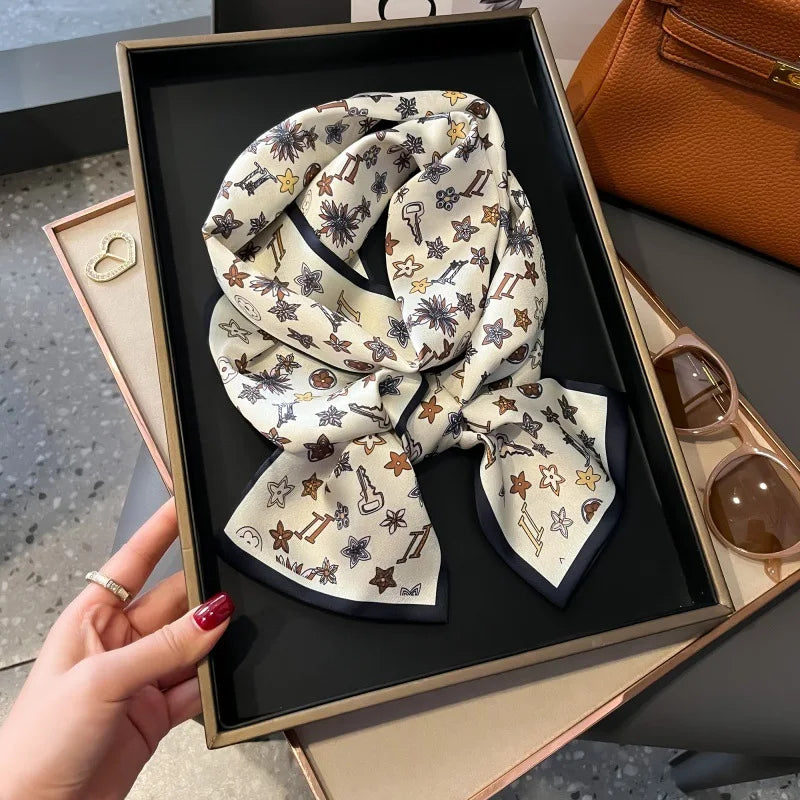 Foulard Soie Long Étroit Femme Cravate | MDN Store