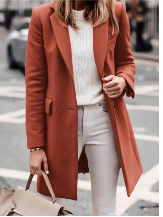 Manteau Femme Mélange Laine Doublé - Streetwear Hiver Chaud Élégant | MDN