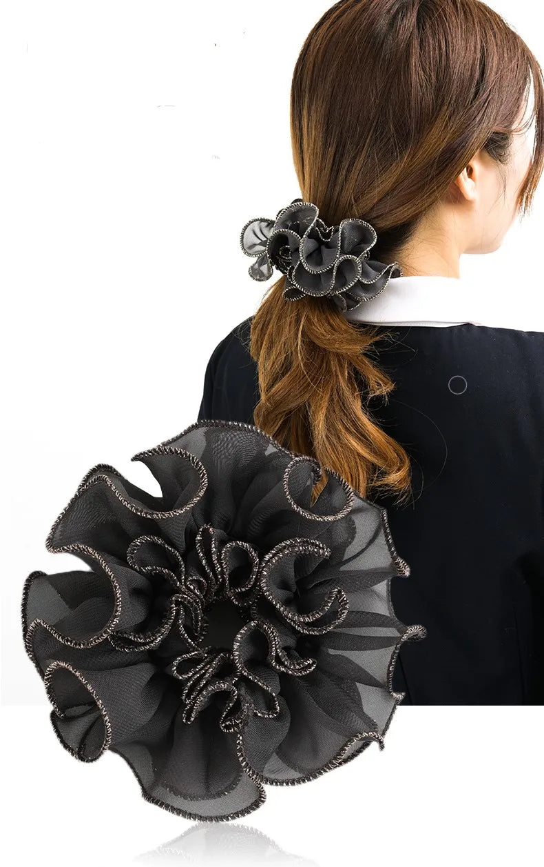 Chouchou Dentelle Nœud Fantaisie - Élastique Cheveux Femme Fille Haute... | MDN Store