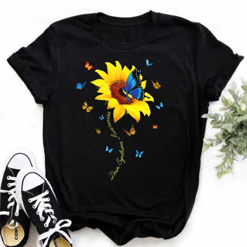 T-shirt Coton Tournesol Papillon Oversize | MDN