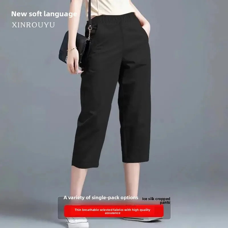 Pantacourt Large Soie Glacée Été Femme | MDN Store