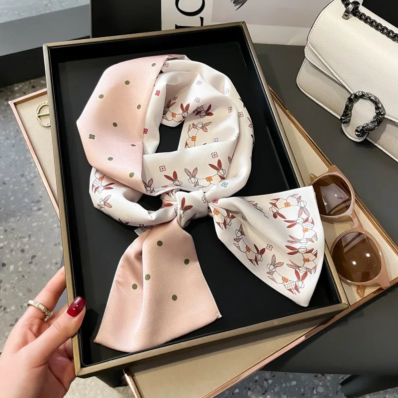 Foulard Soie Long Étroit Femme Cravate | MDN Store