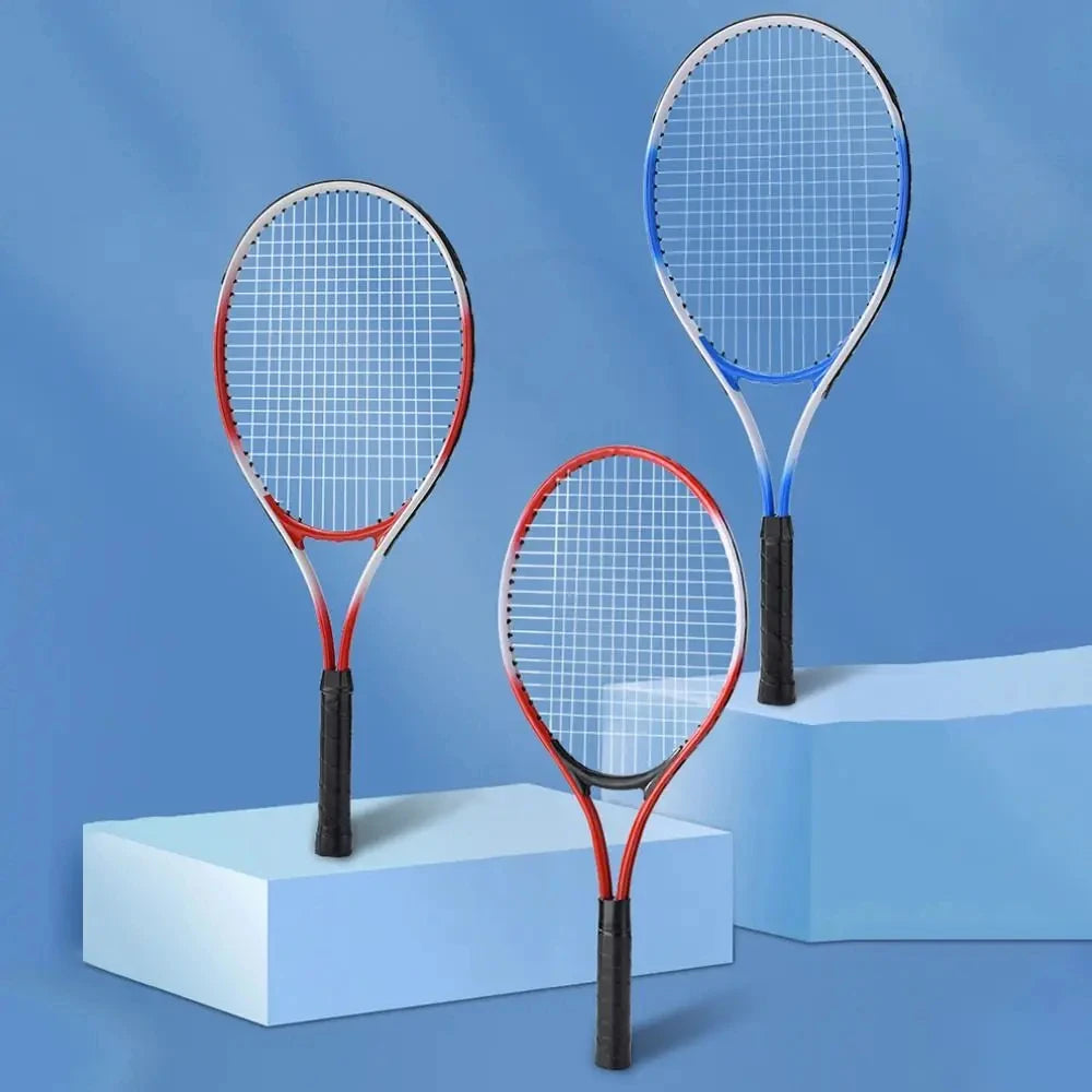 Raquette de Tennis Enfant Antichoc Rouge & Bleue — Entraînement Débutant | MDN Store 25