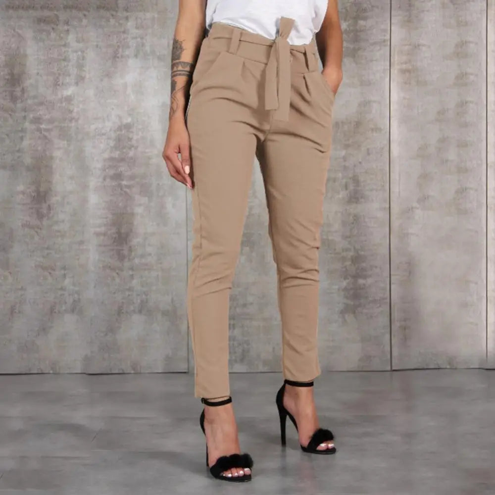 Pantalon Femme Taille Haute Ceinture | MDN Store