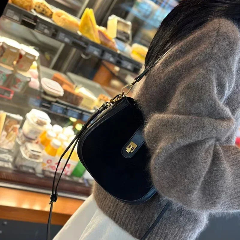 Sac à Main Femme Cuir Véritable Daim Luxe Grande Capacité - MDN