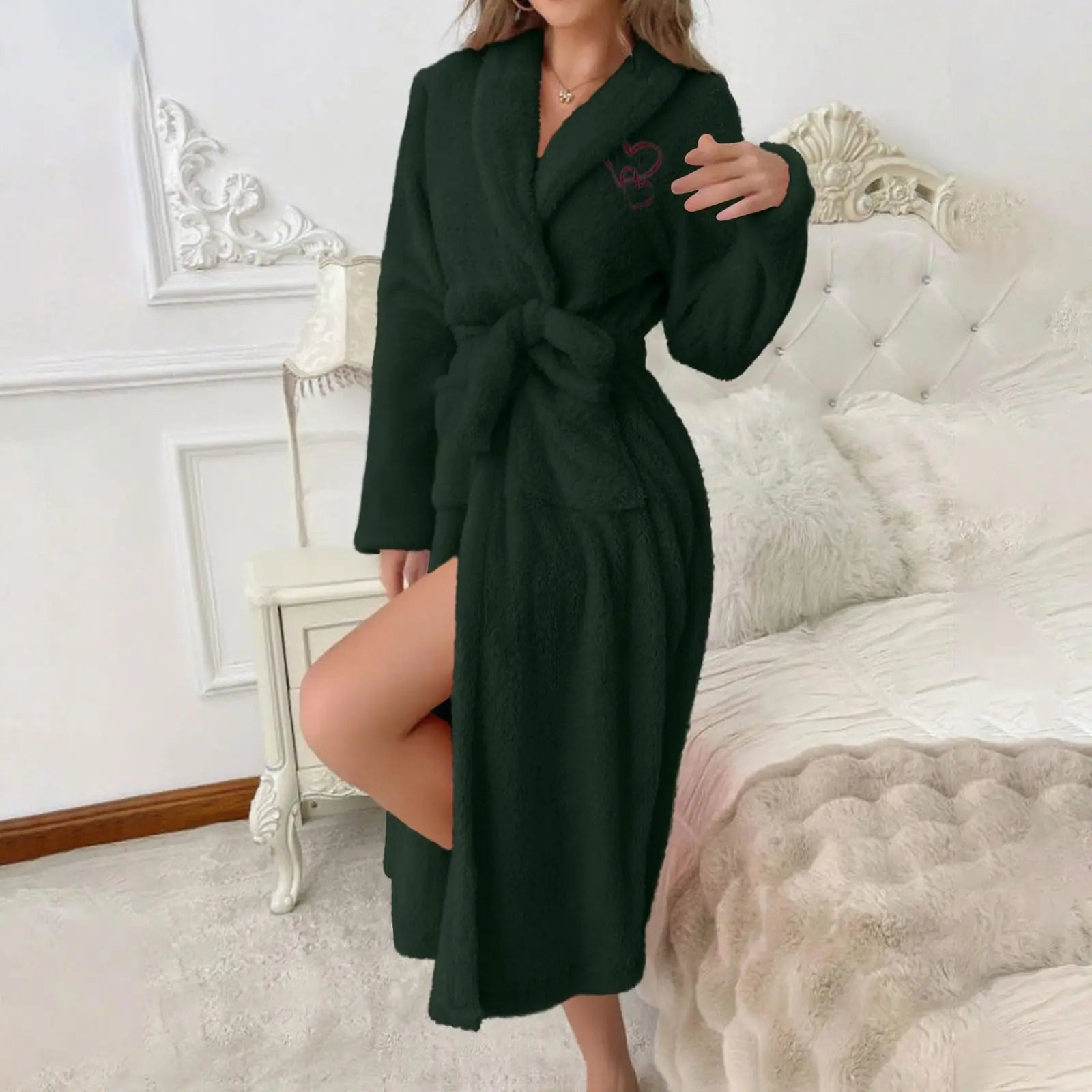 Peignoir Peluche Manches Longues Hiver | MDN Store