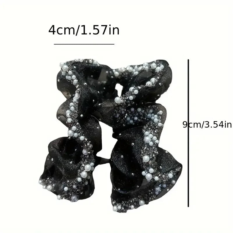 Bandeau Cheveux Femme Perles Élégant Maille Filet Accessoire Mode | MDN Store