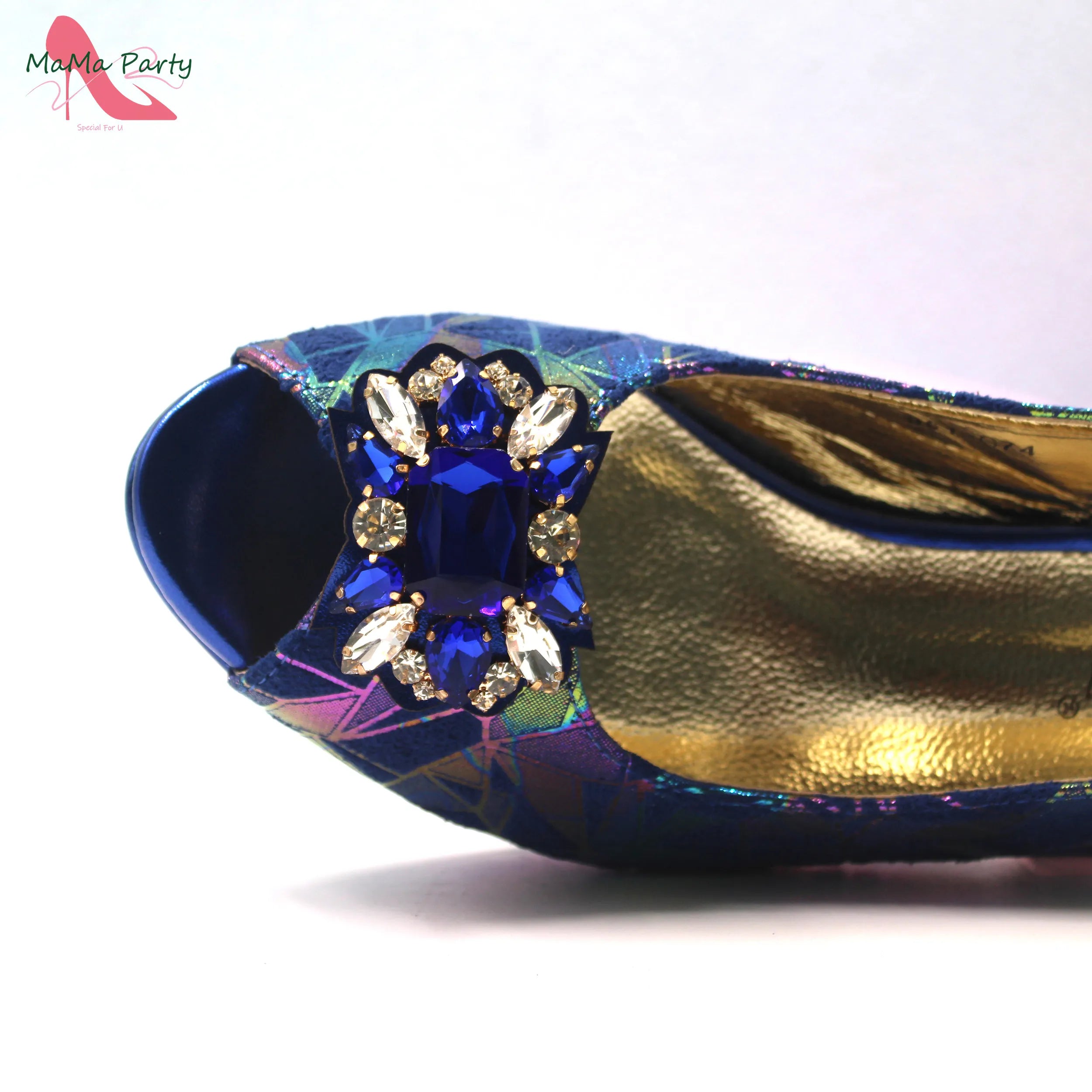 Escarpins Talon Carré Bout Ouvert Femme Soirée Mariage Élégant | MDN Store 25