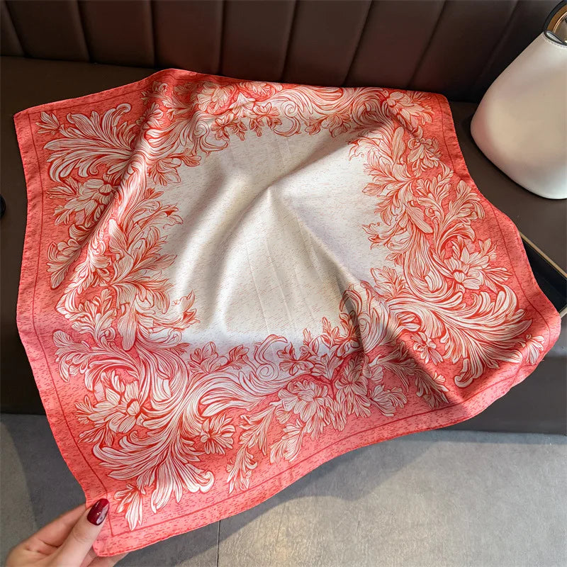 Foulard Carré Soie Floral 70x70cm Femme | MDN Store