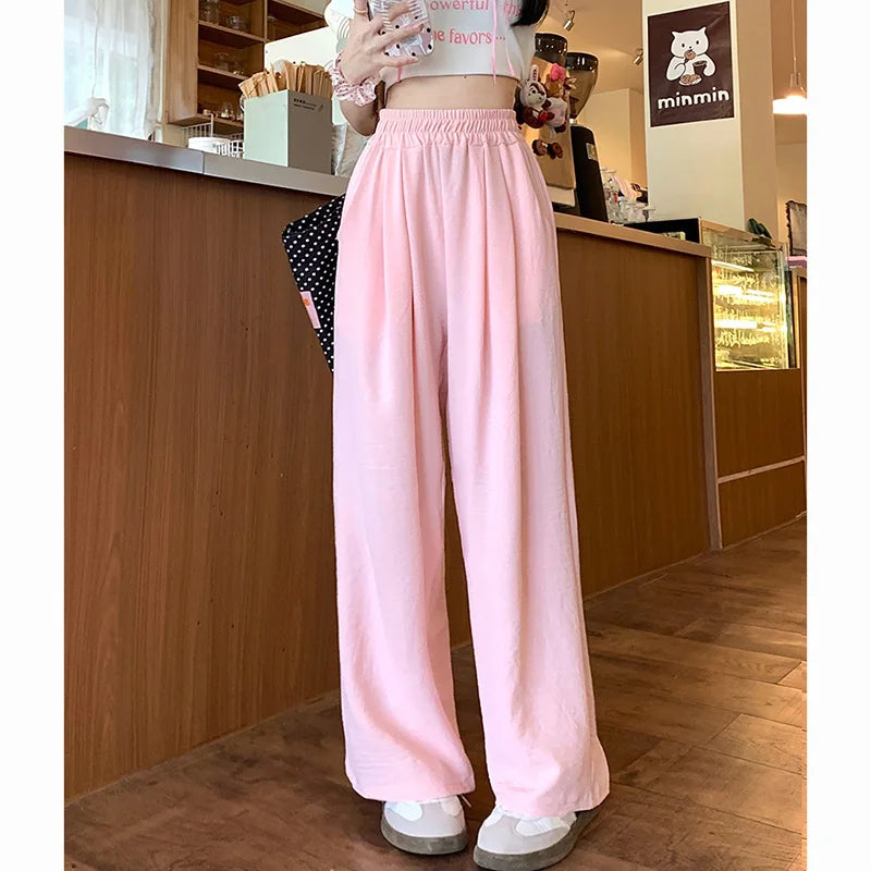 Pantalon Plissé Soie Glacée Taille Haute | MDN Store