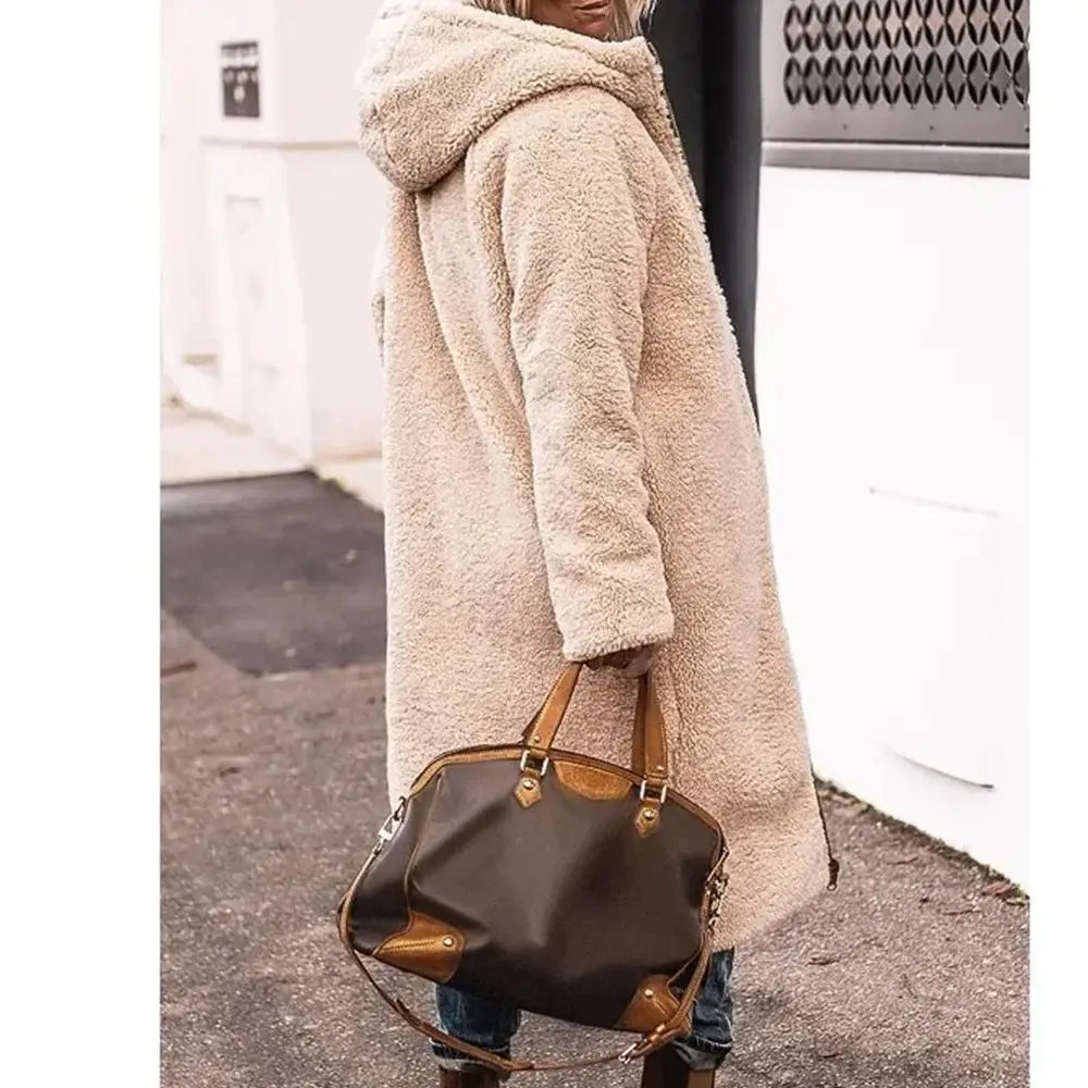 Doudoune Femme Réversible Capuche - Manteau Hiver Long Matelassé Chaud 2-en-1 | MDN