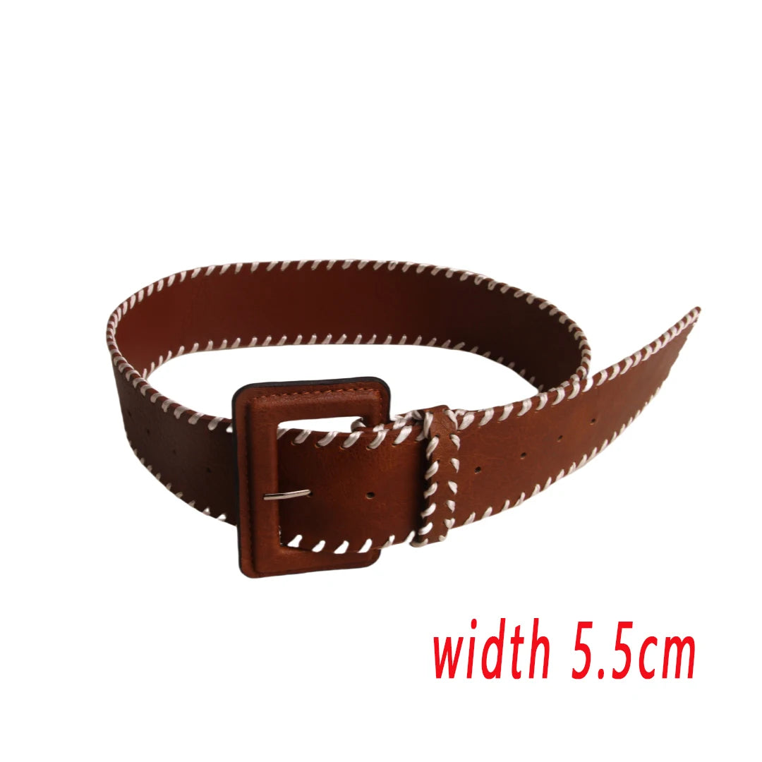 Ceinture Cuir Tressé Boucle Ardillon Femme - Ceinture Ajustable Robe Manteau | MDN