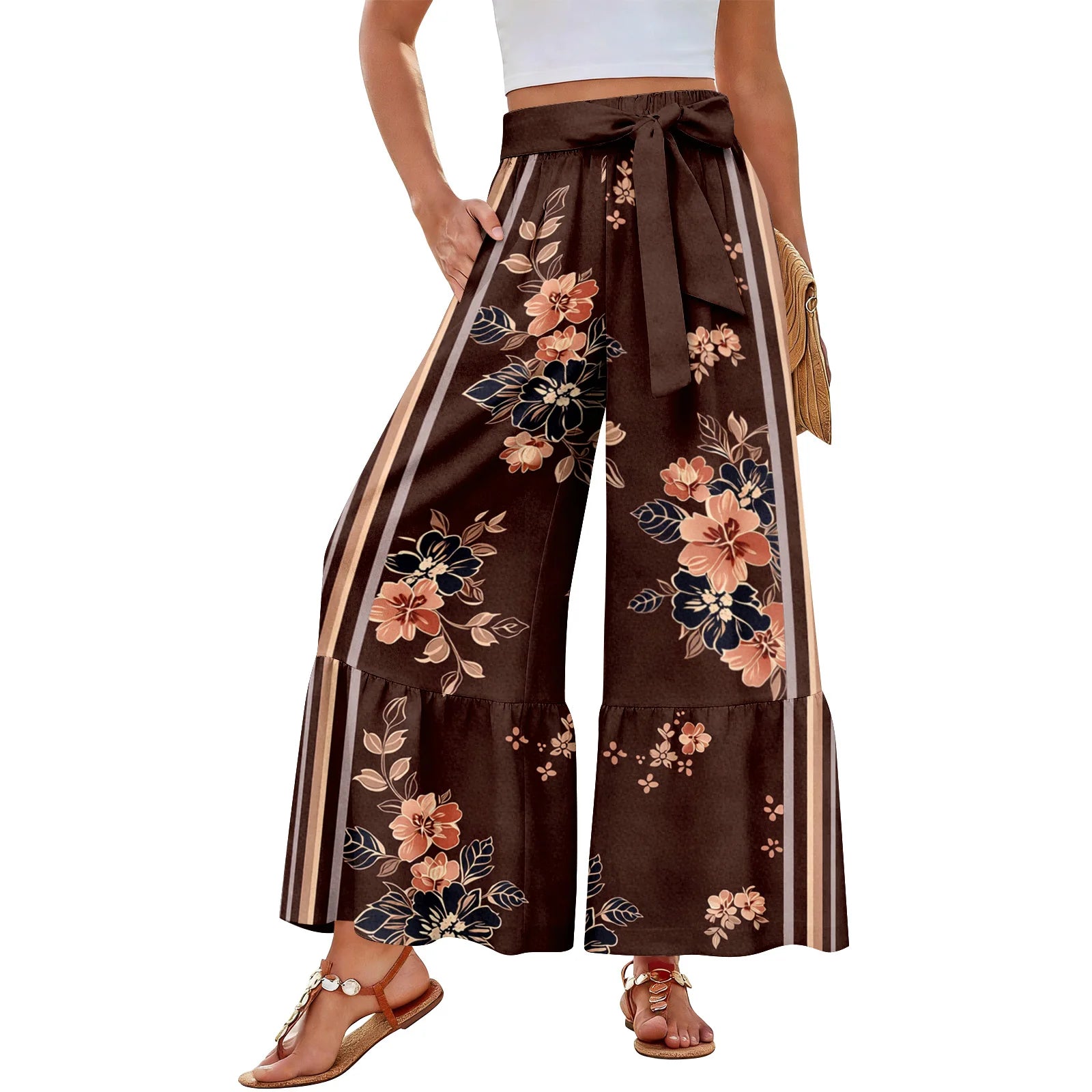 Pantalon Bohème Imprimé Floral Femme | MDN Store