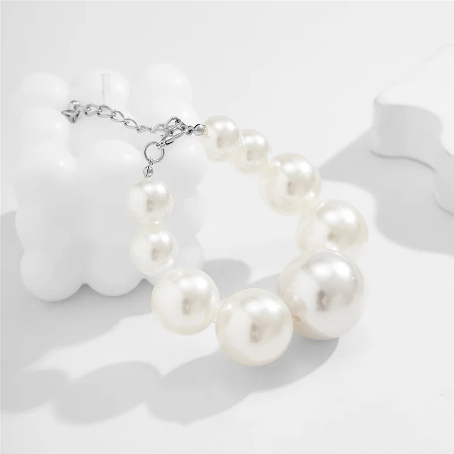 Collier Ras-de-Cou Perles Imitation Maxi | MDN Store