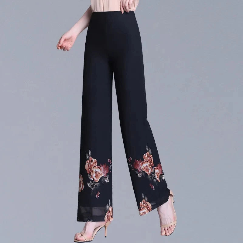 Pantalon Grande Femme Mousseline Imprimé | MDN Store