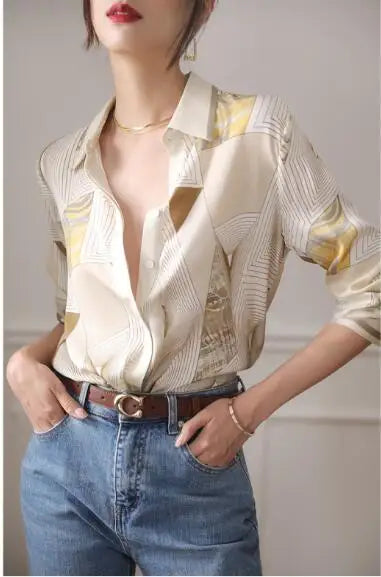 mode-impression-dames-chemises-nouveau-elegant-fem - MDN Store 25