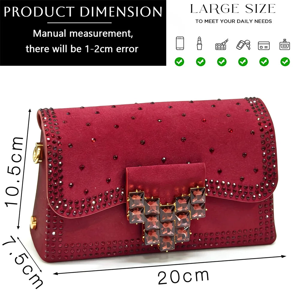 Escarpins Strass Bout Pointu Femme Ensemble Sac Soirée Mariage | MDN Store 25