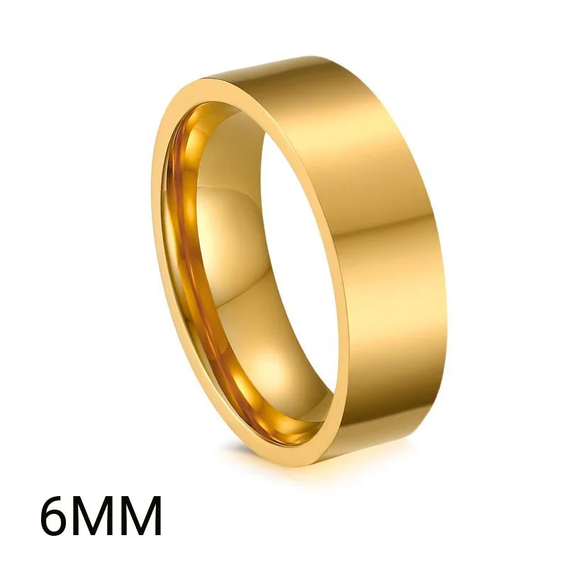 Bague Alliance Acier Femme 2-8mm | MDN Store