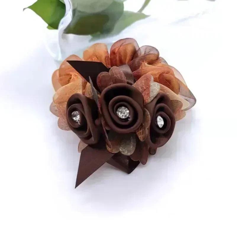 Chouchou Dentelle Nœud Fantaisie - Élastique Cheveux Femme Fille Haute Élasticité | MDN