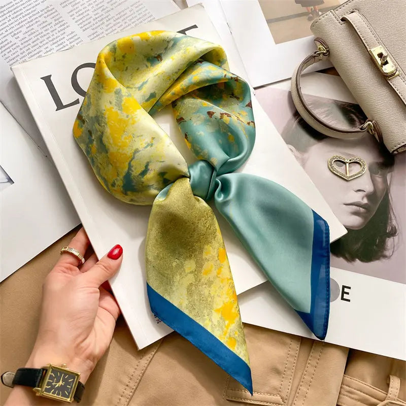 Foulard Carré Soie Floral Femme 70x70cm | MDN Store