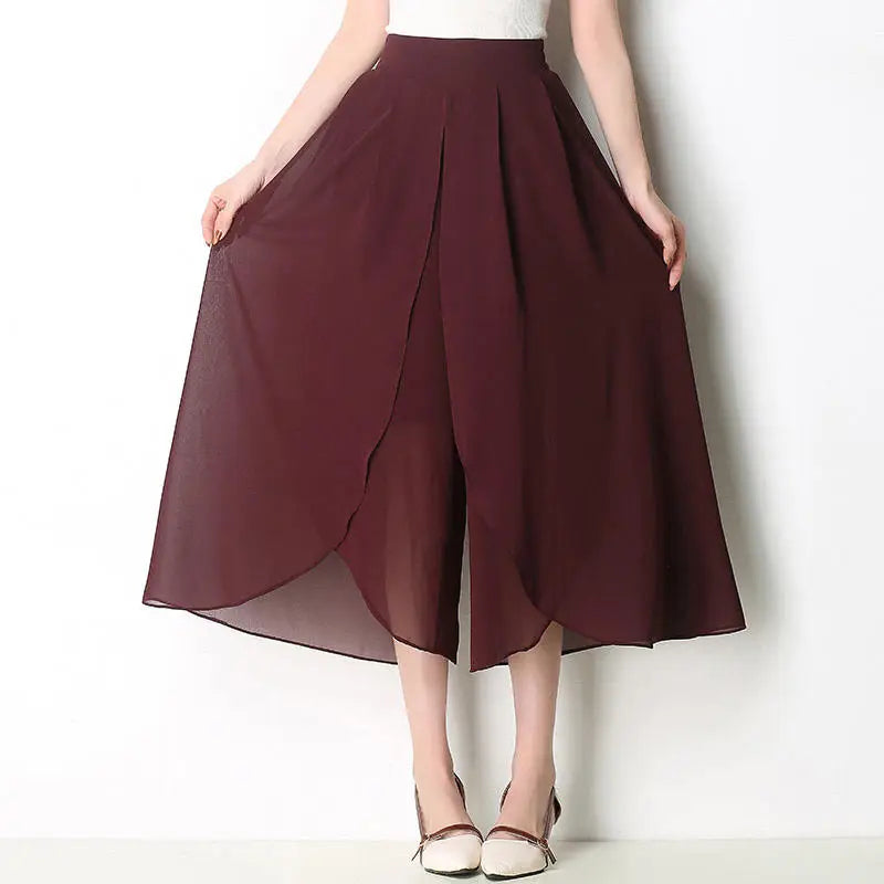 Pantalon Large Mousseline Taille Haute | MDN Store