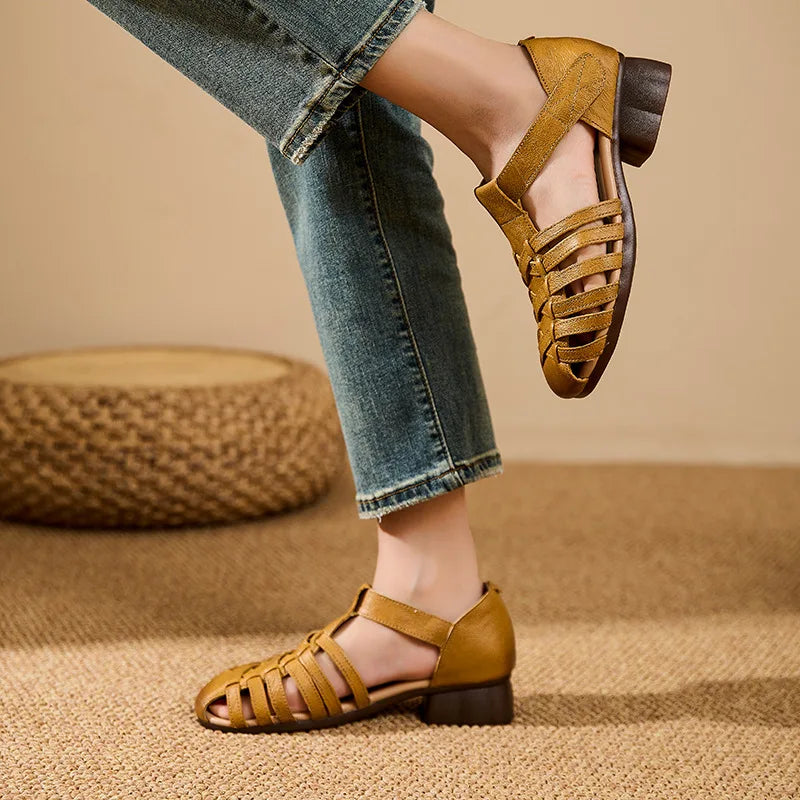 Sandales Gladiateur Cuir Bout Fermé Feerldi | MDN Store