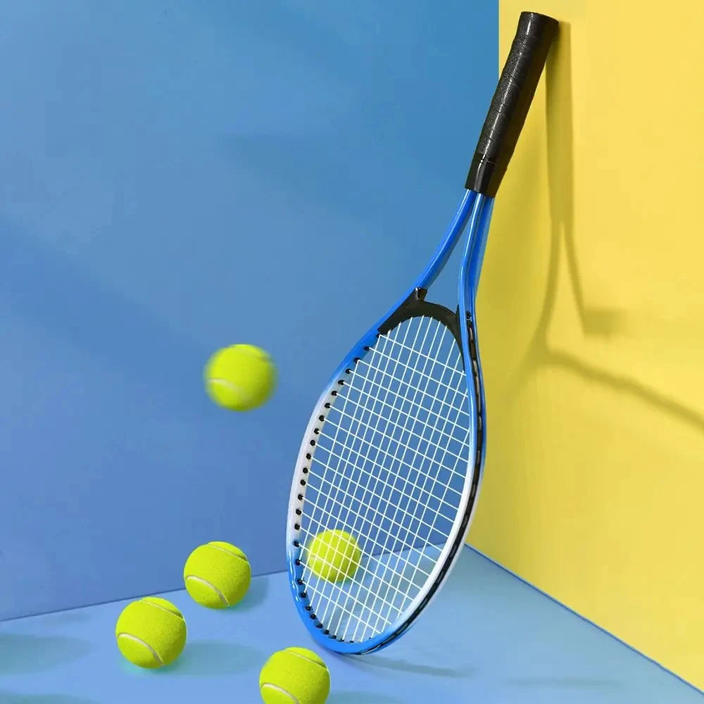 Raquette de Tennis Enfant Antichoc Rouge & Bleue — Entraînement Débutant | MDN Store 25