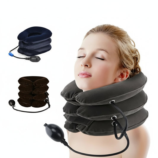 Coussin Cervical Gonflable Masseur Nuque Traction 3 Couches | MDN