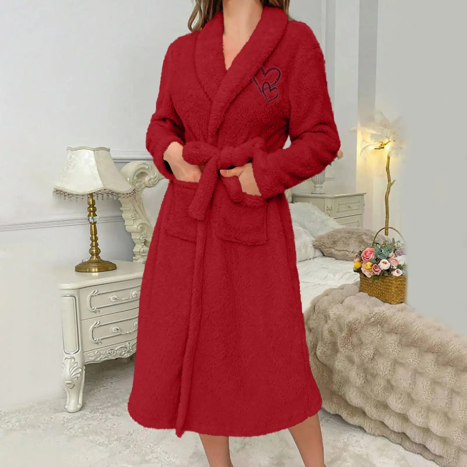 Peignoir Peluche Manches Longues Hiver | MDN Store