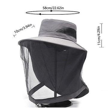 Chapeau Pêche Moustiquaire Anti-Insectes Vert | MDN Store