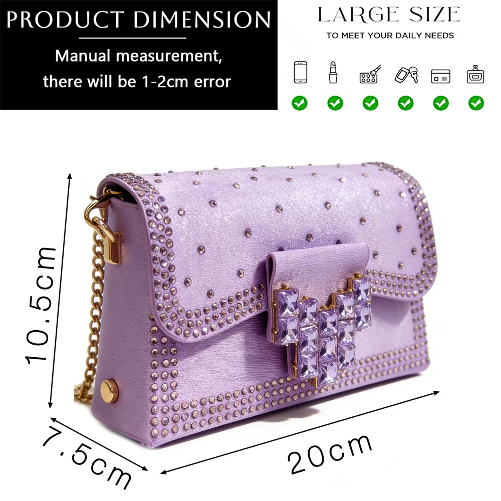 Escarpins Strass Bout Pointu Femme Ensemble Sac Soirée Mariage | MDN Store 25