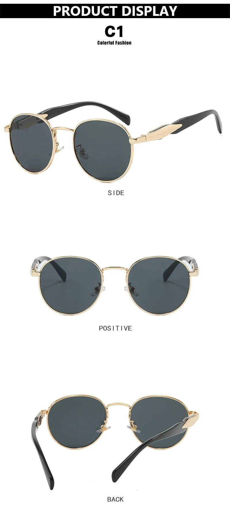 Lunettes Soleil Rondes Métal Vintage | MDN Store